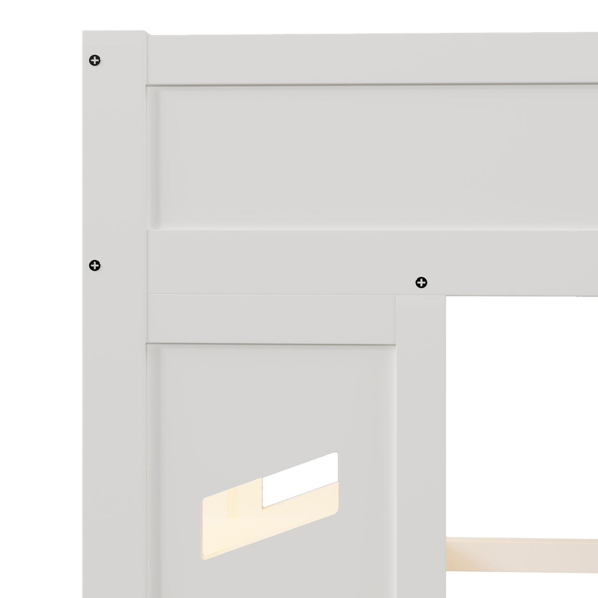 HOCHBETT 90/200 cm Weiß aus Kiefernholz mit Schreibtisch - Weiß, Holz (90/200cm) - OKMYHOME