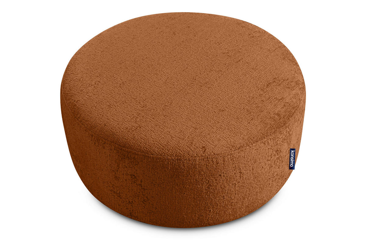 SITZHOCKER RAGGI mit 360° Drehfunktion, Rot - Rot, Textil (80/36/80cm) - KONSIMO®