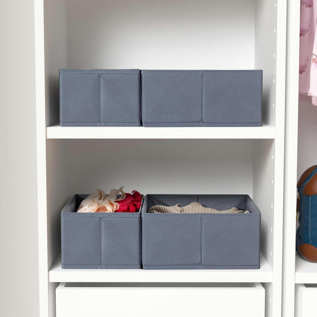 SCHUBLADEN Organizer 2er Set Grau 50x35 cm - Grau, Textil (24/11/30cm)