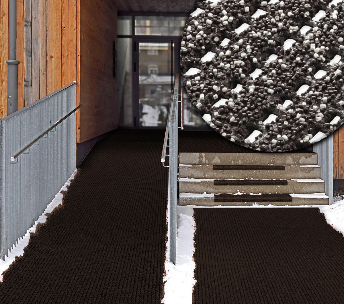 SAFESTEP AntiRutsch - Stufenmatte PRO Grün 30x73cm - Grün, Kunststoff (73/30cm) - Melius Vivere