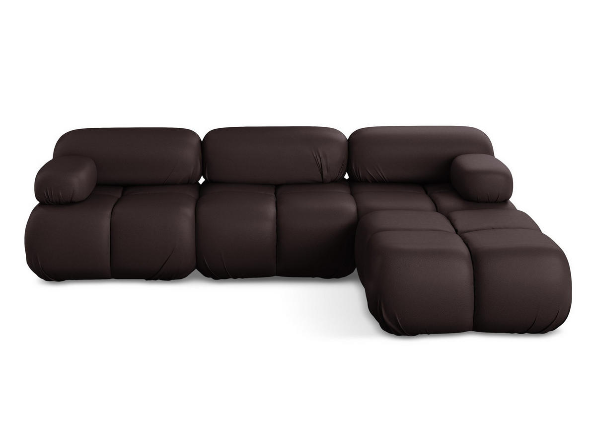 ECKSOFA Beidseitig Kunstleder Violett - Blau/Pflaume, Leder/Kunststoff (285/191cm) - Makamii