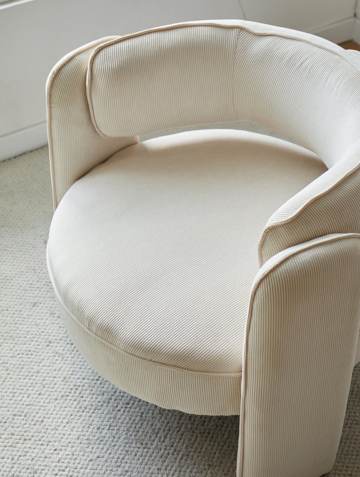 SESSEL Samt Beige - Beige, Textil (85/71/79cm) - Nordlys
