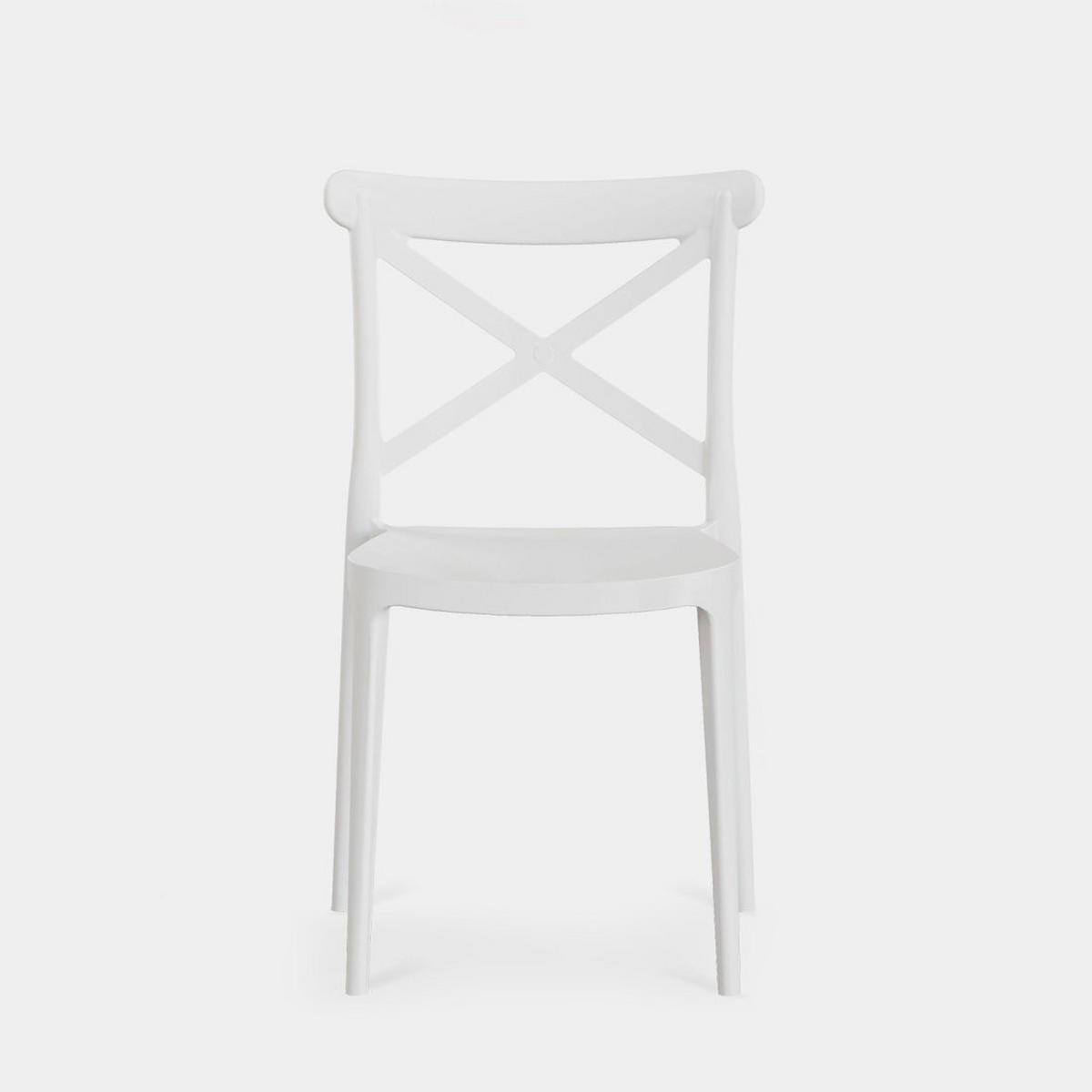 STUHL FÜR DRAUSSEN Birk Weiß 48 cm x 81 cm - Weiß, Kunststoff (48/81/53cm)