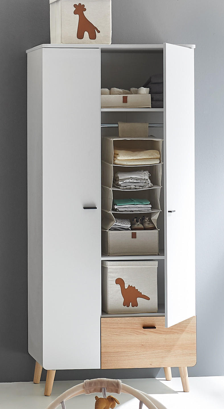 BABYZIMMER Set Lovis 3-teilig - Eichefarben/Hellgrau, Holz/Holzwerkstoff (1/1/1cm) - arthur berndt