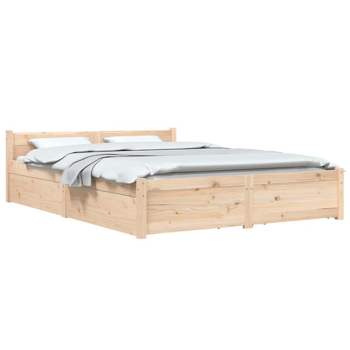 BETT Mit Schubladen 140/200 Cm - Braun, Holz (140/200cm) - vidaXL