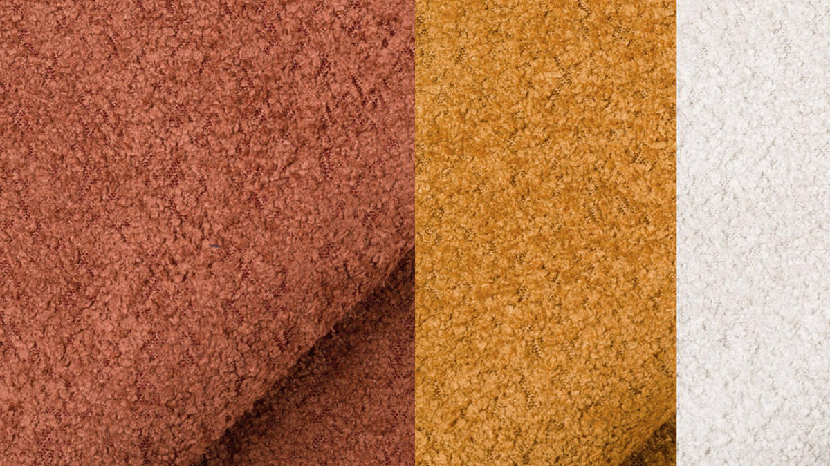 SOFA CALME 2,5-Sitzer, dunkelorange und écru - Dunkelorange, Holz/Textil (199/92/108cm) - Courtois Laville