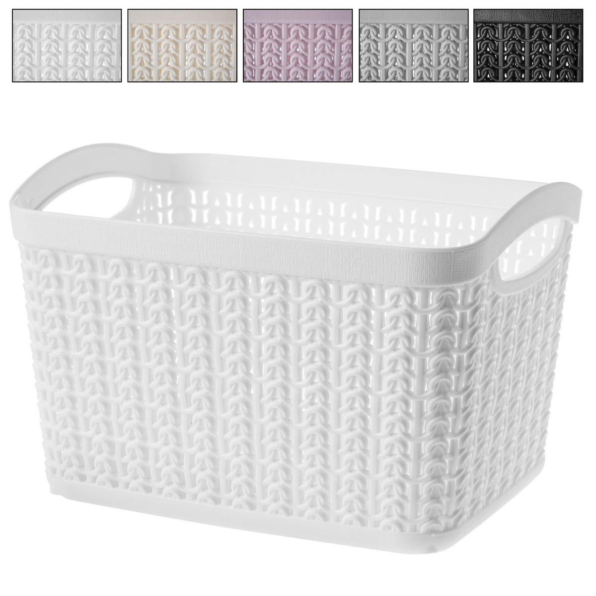 PLASTIKKORB 3,3 l, weiß - Weiß, Kunststoff (14/19cm) - KADAX