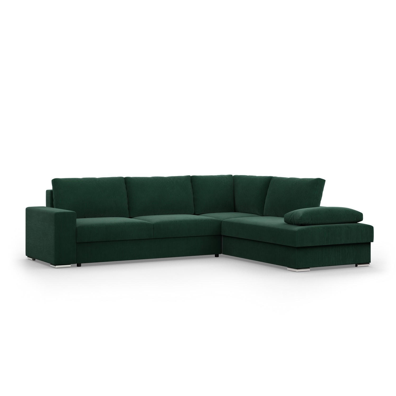ECKSOFA MIT SCHLAFFUNKTION VELANO Dunkelgrün - Dunkelgrün, Textil (231/287cm) - Mebligo