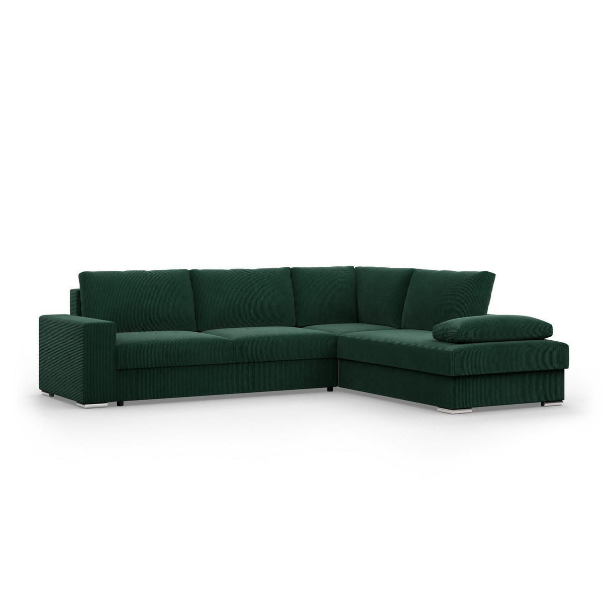 ECKSOFA MIT SCHLAFFUNKTION VELANO Dunkelgrün - Dunkelgrün, Textil (231/287cm) - Mebligo