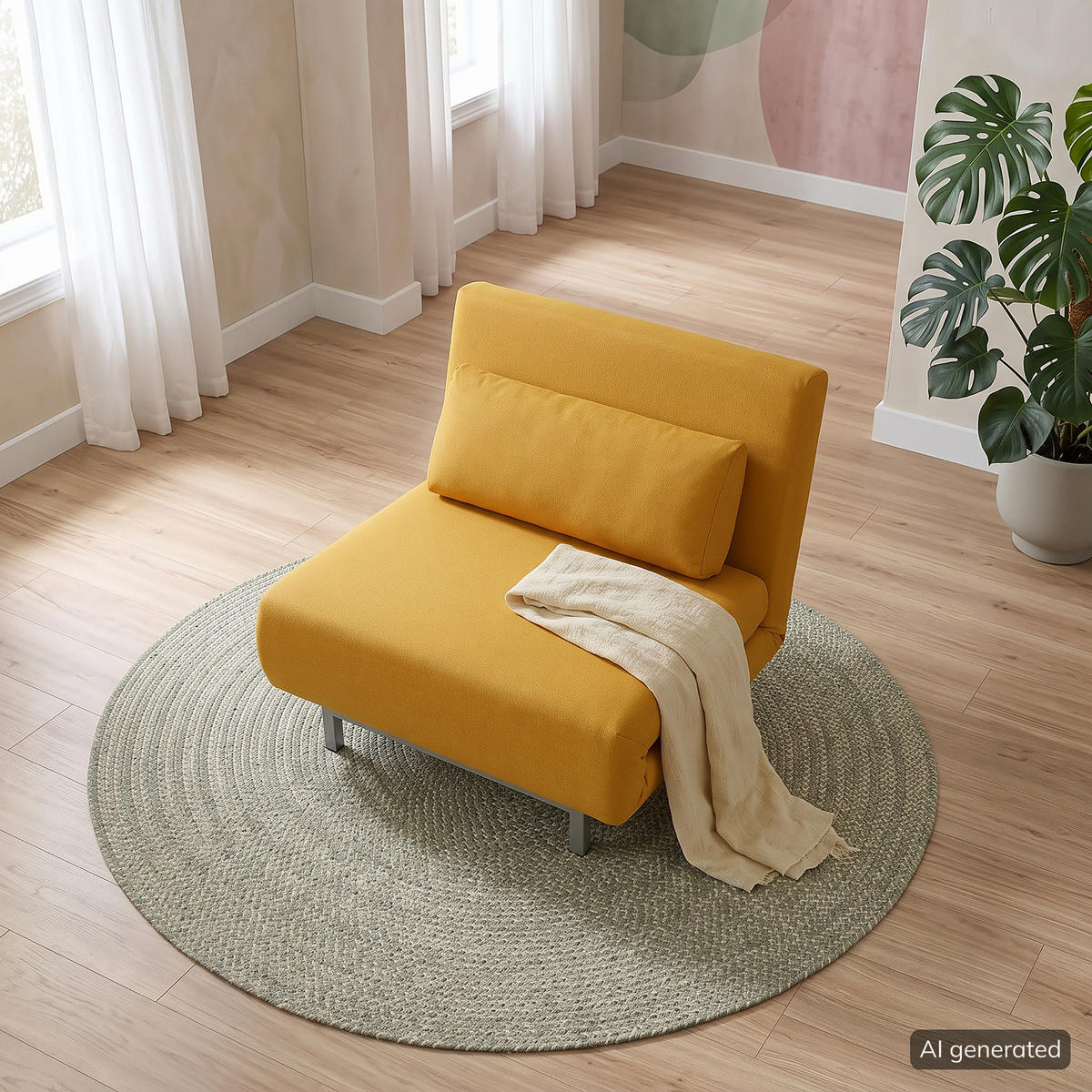 SCHLAFSESSEL - Gelb/Silberfarben, Textil/Metall (92/78/85cm) - home24