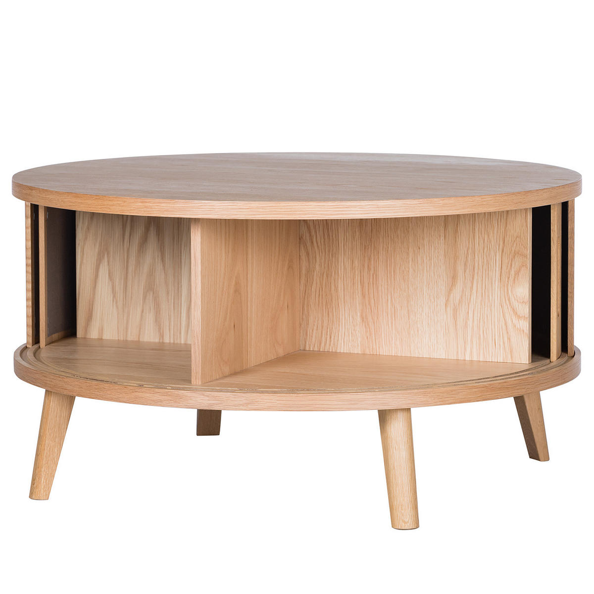 COUCHTISCH - Echtholzfurnier - Eichefarben, Holzwerkstoff (85/85/46cm) - home24