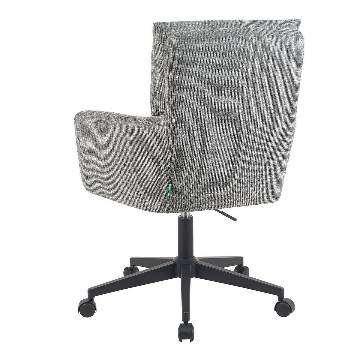 BÜROSTUHL Mika-Riko - Schwarz/Grau, Textil/Metall (59/91/66cm) - DUBI Möbel
