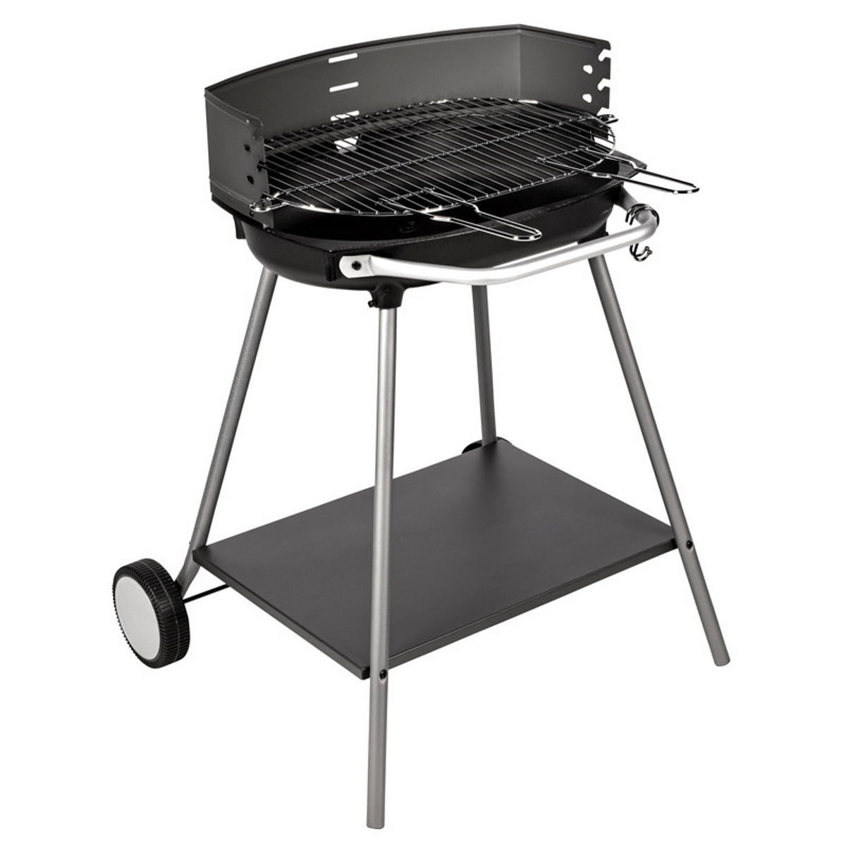 HOLZKOHLEGRILL - Schwarz, Metall (61.5/83.5/66cm) - Somagic