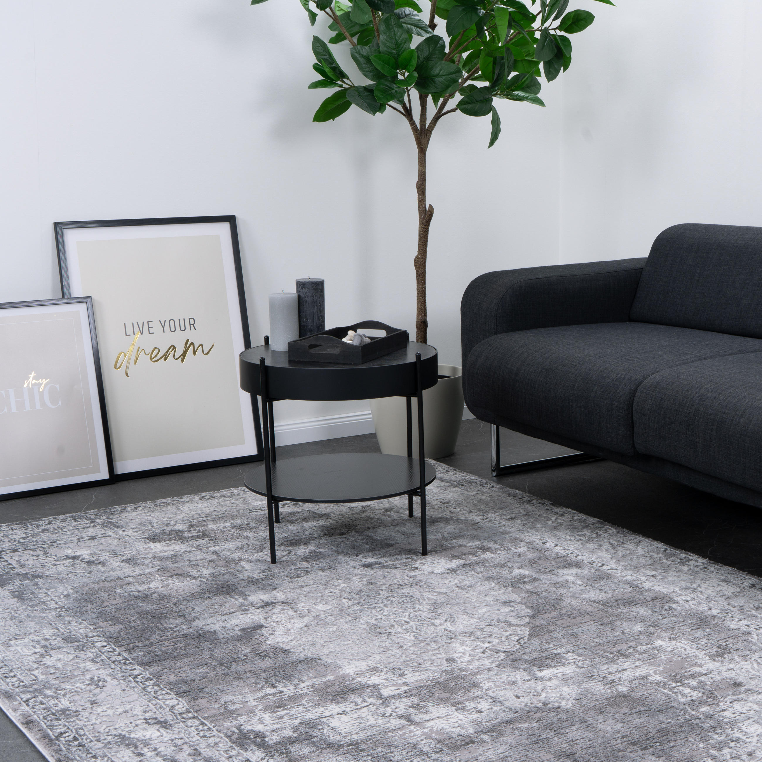 VINTAGE-TEPPICH ALEGRA 160/230 cm Grau - Taupe, Naturmaterialien/Textil (160/230cm) - Consilio Concept