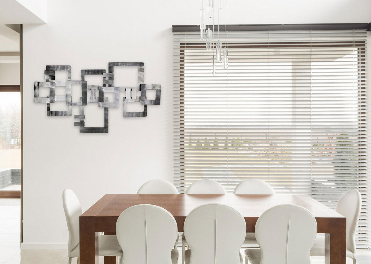 WANDDEKO Silber 110/64 cm - Silberfarben, Metall (2.6/64/7cm) - KUNSTLOFT