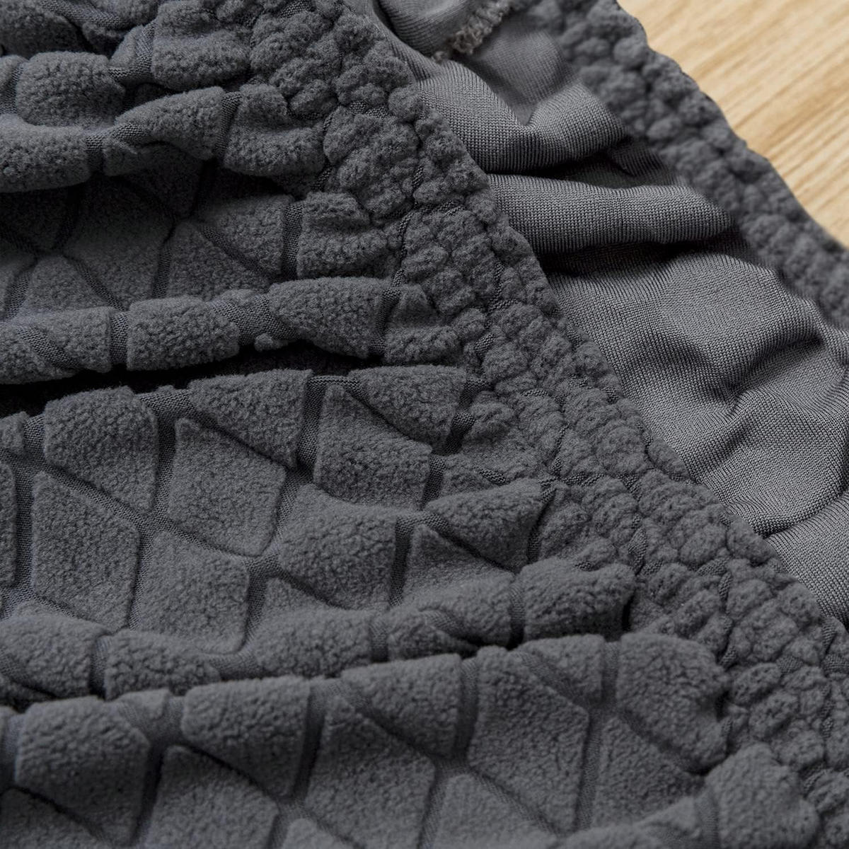 STUHLHUSSE Stretch Stuhlbezug 1 Stück - Dunkelgrau, Textil (18/25cm) - Kaket