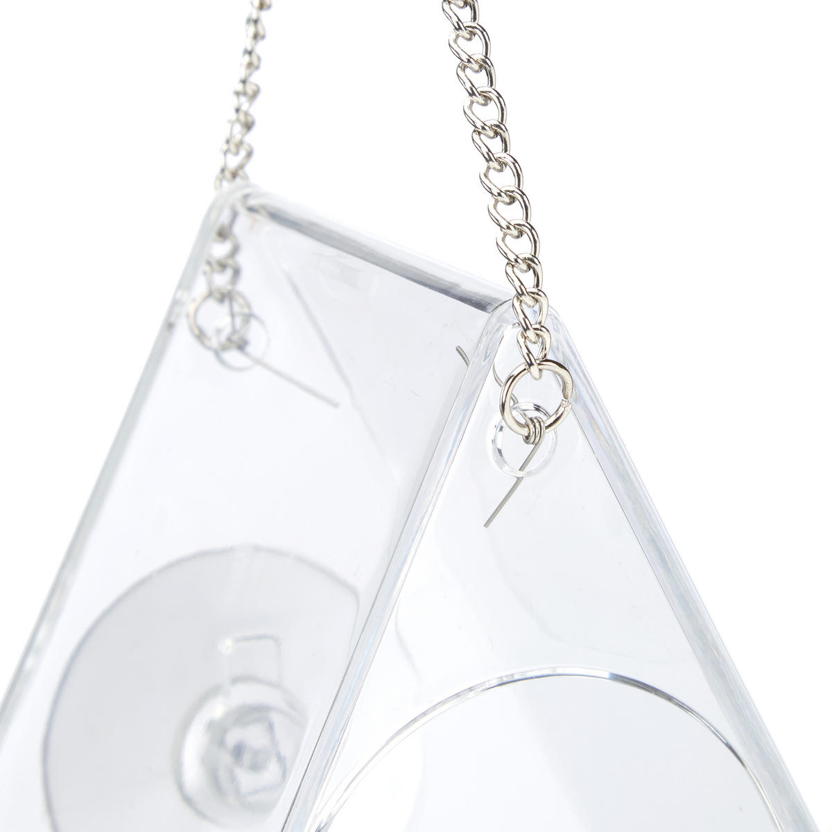 VOGELFUTTERHAUS Fenster - Transparent, Kunststoff (12.5/24/12cm) - Relaxdays