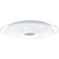 DECKENLEUCHTE LANCIANO 1 Weiß - Transparent/Weiß, Kunststoff (28/28/8cm) - Eglo