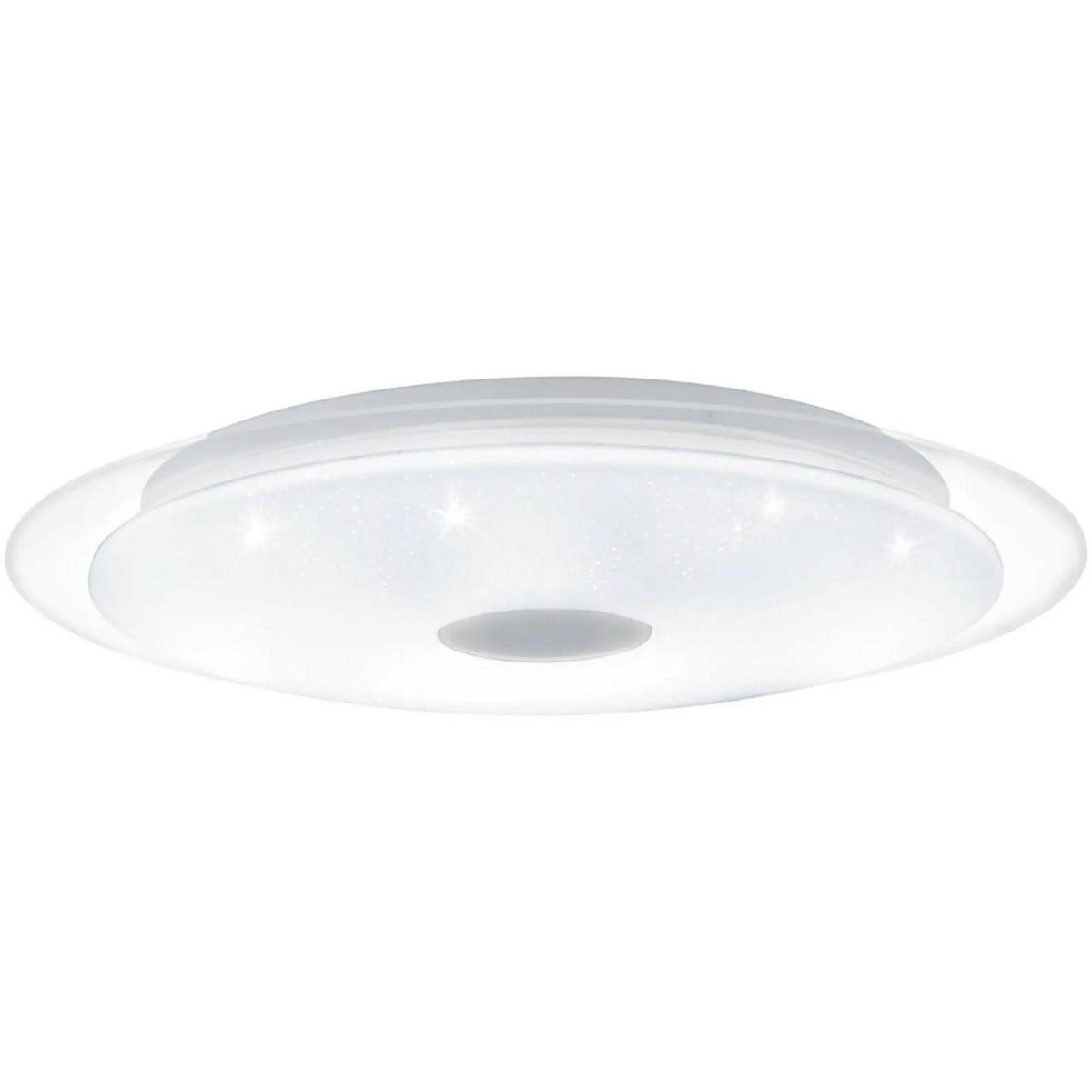 DECKENLEUCHTE LANCIANO 1 Weiß - Transparent/Weiß, Kunststoff (28/28/8cm) - Eglo