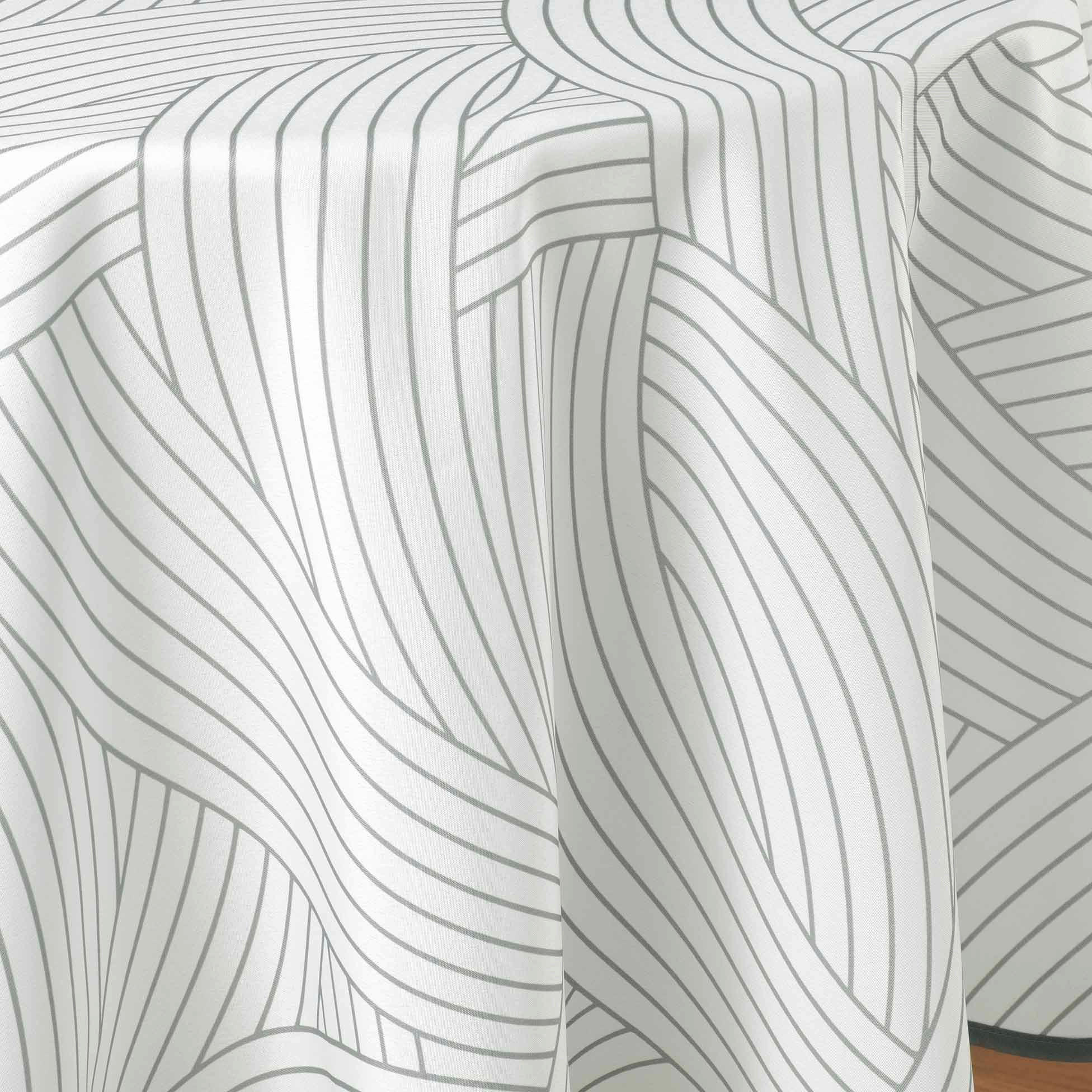 TISCHDECKE Linea Ø 180 cm - Weiß, Textil (180/180cm) - Douceur d´intérieur