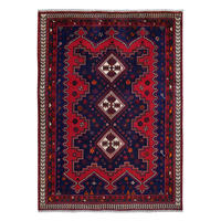 TEPPICH Afshar Blau 232/165 cm Schurwolle - Blau, Textil (165/232cm) - Looma