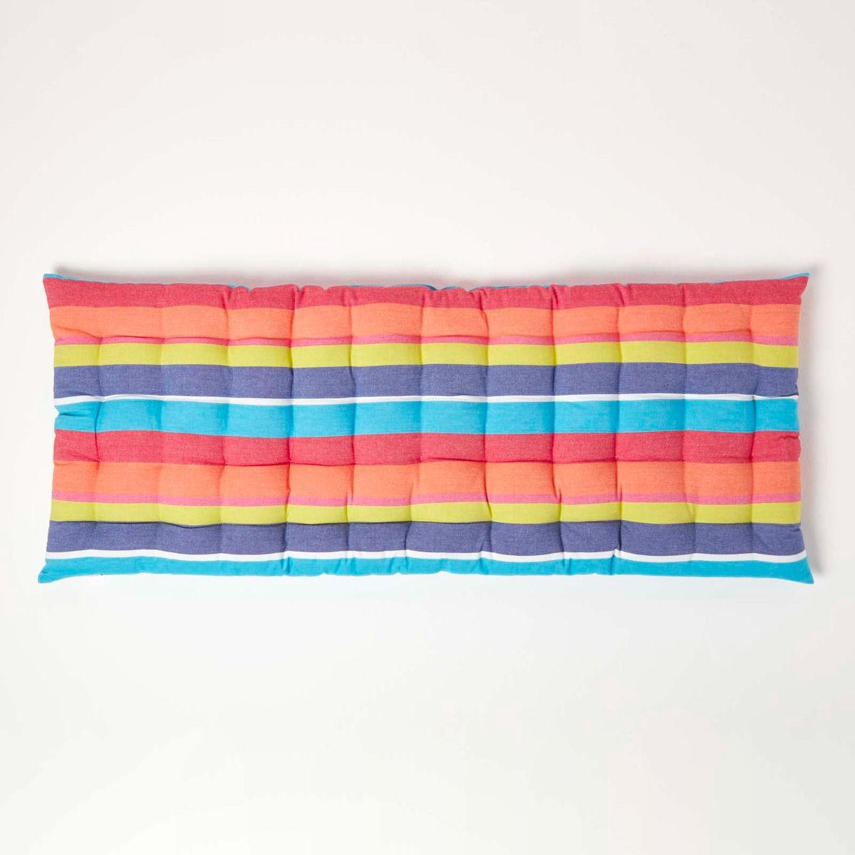 BANKAUFLAGE bunt gestreift, 2-Sitzer 108/42/5 cm - Multicolor, Textil (108/42/5cm) - Homescapes