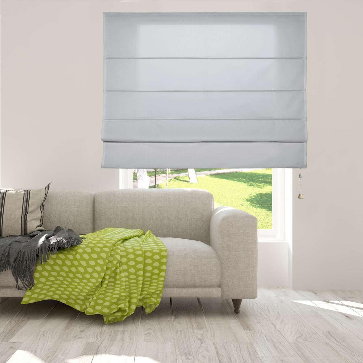 RAFFROLLO| Grau, 60 cm x 175 cm - Grau, Kunststoff (120/250cm) - STORESDECO