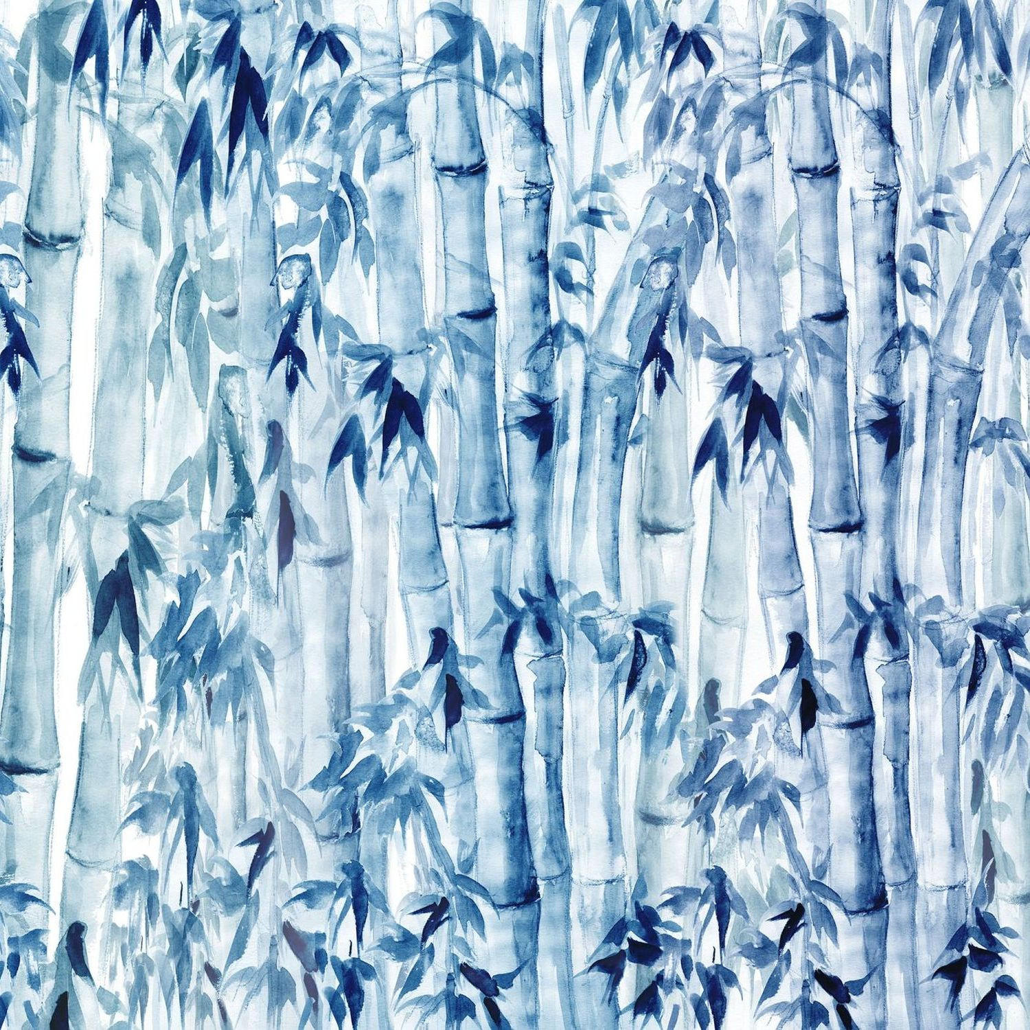 FOTOTAPETE Bambus 300 x 280 cm - Blau, Papier (300/280cm) - Sanders & Sanders
