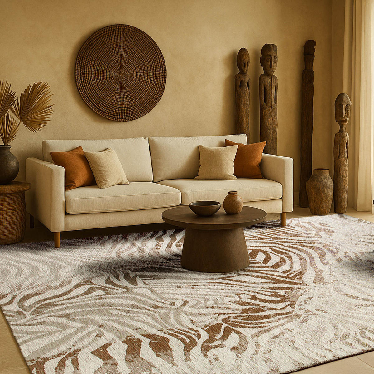 TEPPICH Savannah Lola&Moi 80/150 cm - Braun, Kunststoff/Textil (80/150cm) - Lola&Moi