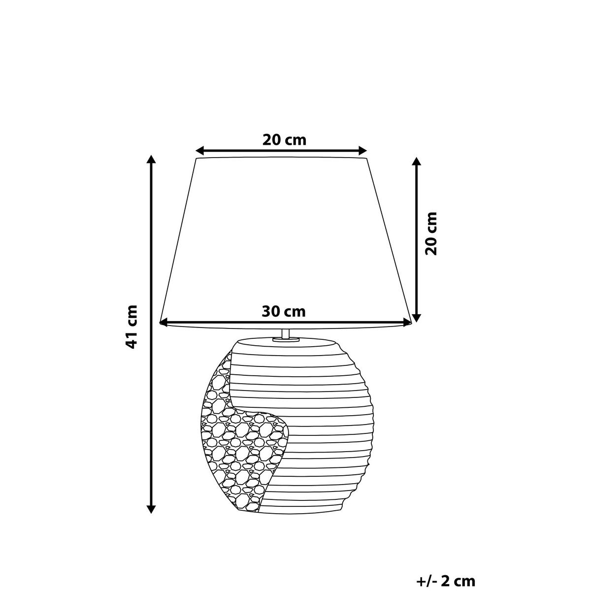 TISCHLAMPE Esla 30/30/41 cm - Messingfarben, Keramik (30/30/41cm) - Beliani