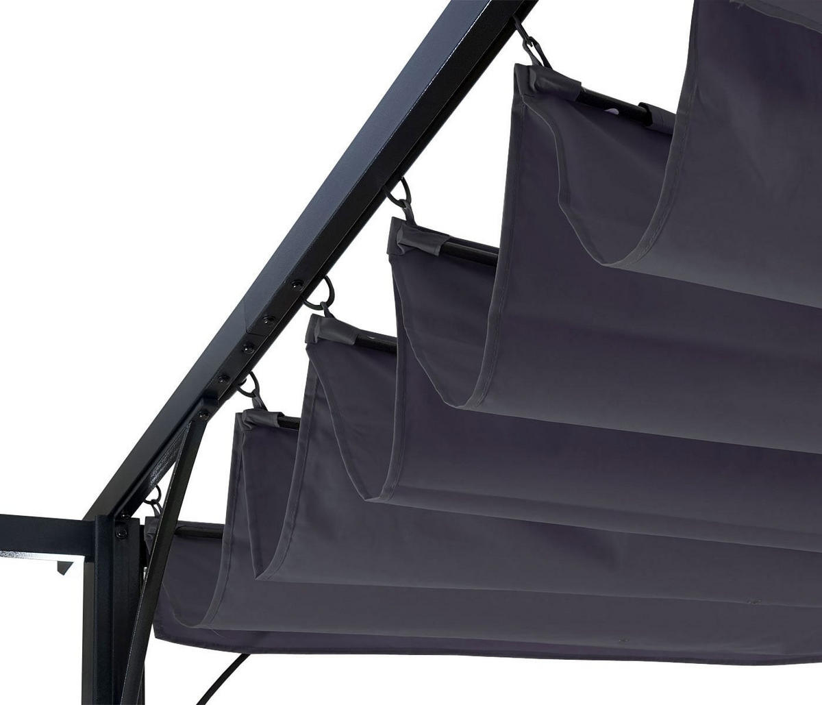 PERGOLA 232x350x350cm Grau - Grau, Metall (350/232/350cm) - BERLINLODGE