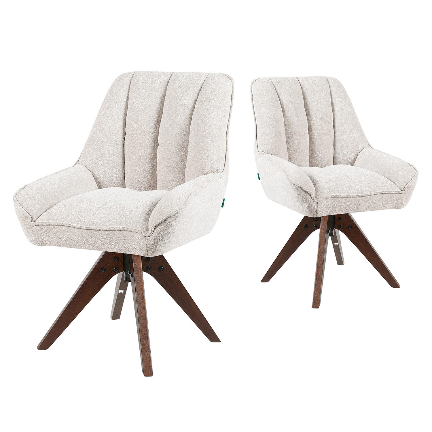 Dubi Möbel Drehstuhl Creme 60x88x68 cm