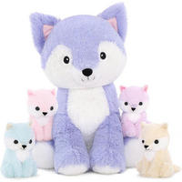 STOFFTIER Fuchs mit 4 Babys 48 cm - Multicolor, Textil (40/50cm)