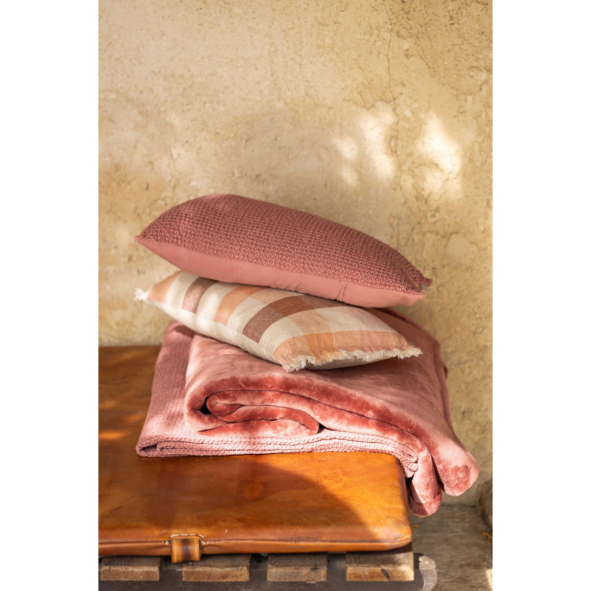 Thumbnail - Vivaraise Maxi-Plaid, Dunkelorange, Textil, 180x220 cm, Schlaftextilien, Bettwäsche, Tagesdecken