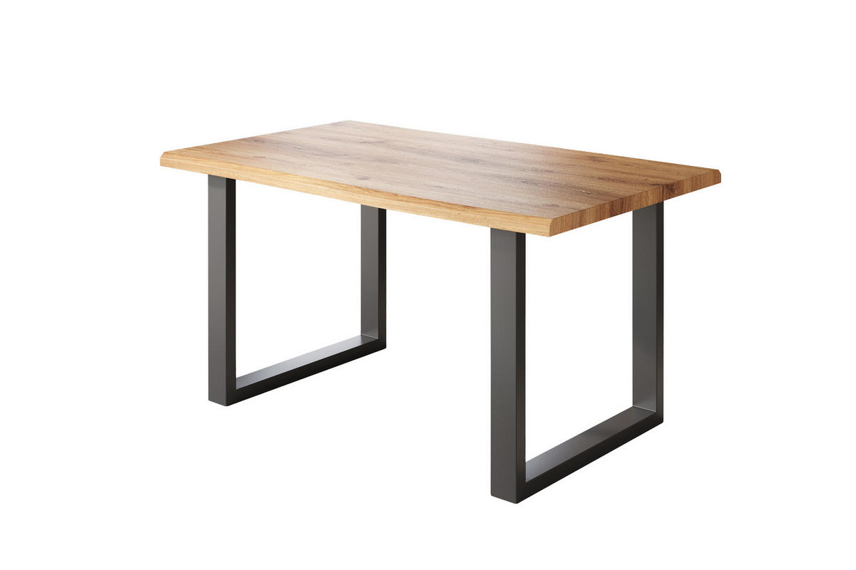 ESSTISCH JULIUS U - Wildeiche/Eichefarben, Holz (80/140/77cm) - SAM