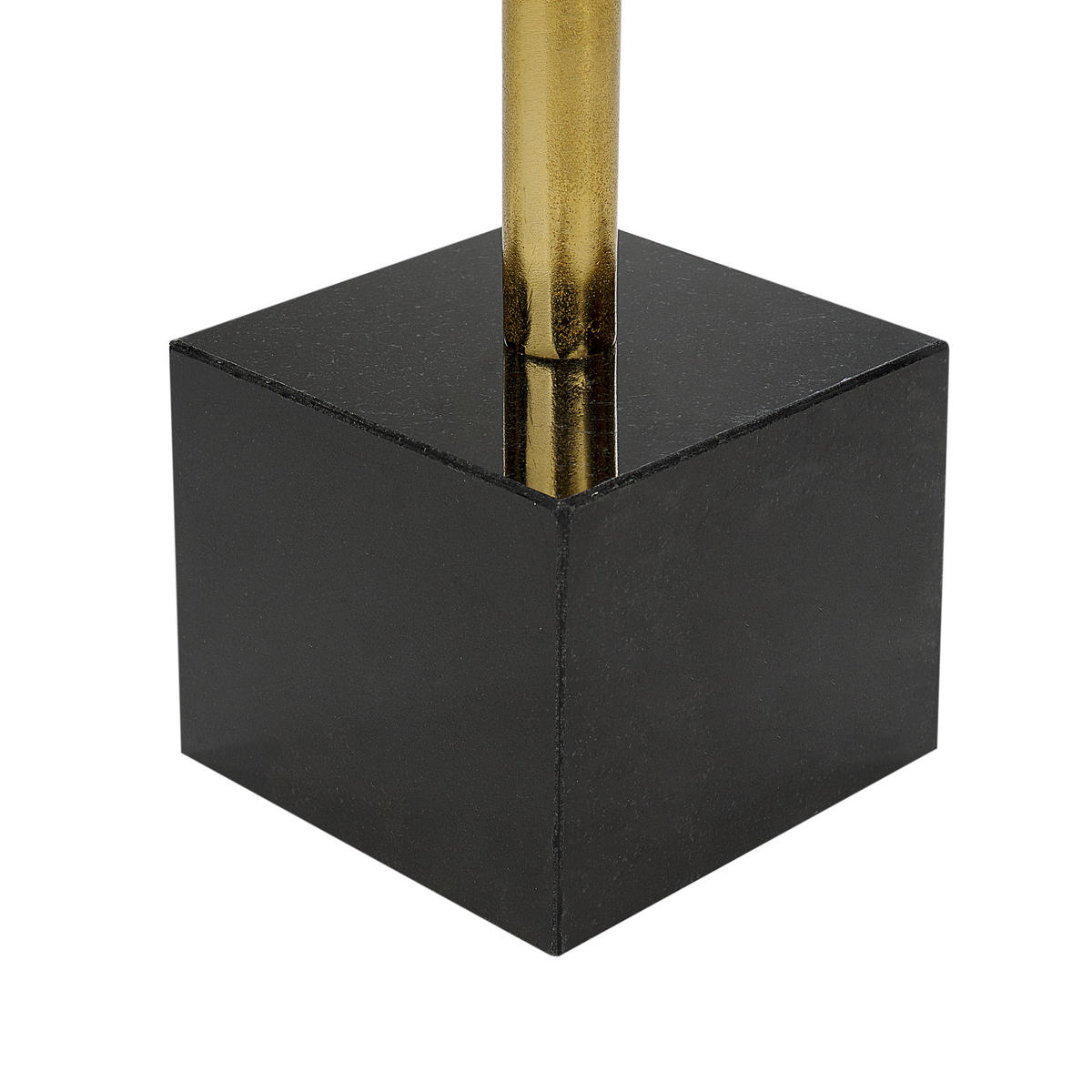 BEISTELLTISCH Metall/Marmor gold/schwarz rund 30 cm Colibri - Goldfarben/Schwarz, Metall (30/30/54cm) - Beliani