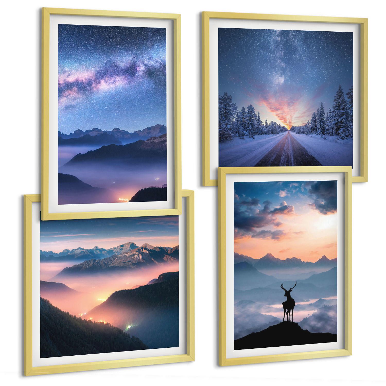 Tulup Bilder Gold 50x50 cm