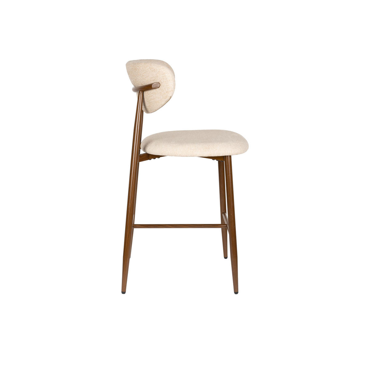 BARHOCKER Noor Rückenlehne 66 cm Beige - 2 er Set - Beige/Grau, Kunststoff (52/98/55cm) - Housecraft Living