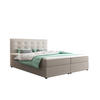 BOXBETT FADO 1 mit Matratze H3 und Topper 140x200 Cosmic 10 - Beige, Holz/Textil (140/200cm) - Bedante