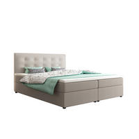 BOXBETT FADO 22 mit Matratze H3, Bonell und Topper 140x200 Cosmic 10 - Beige, Holz/Textil (140/200cm) - Bedante