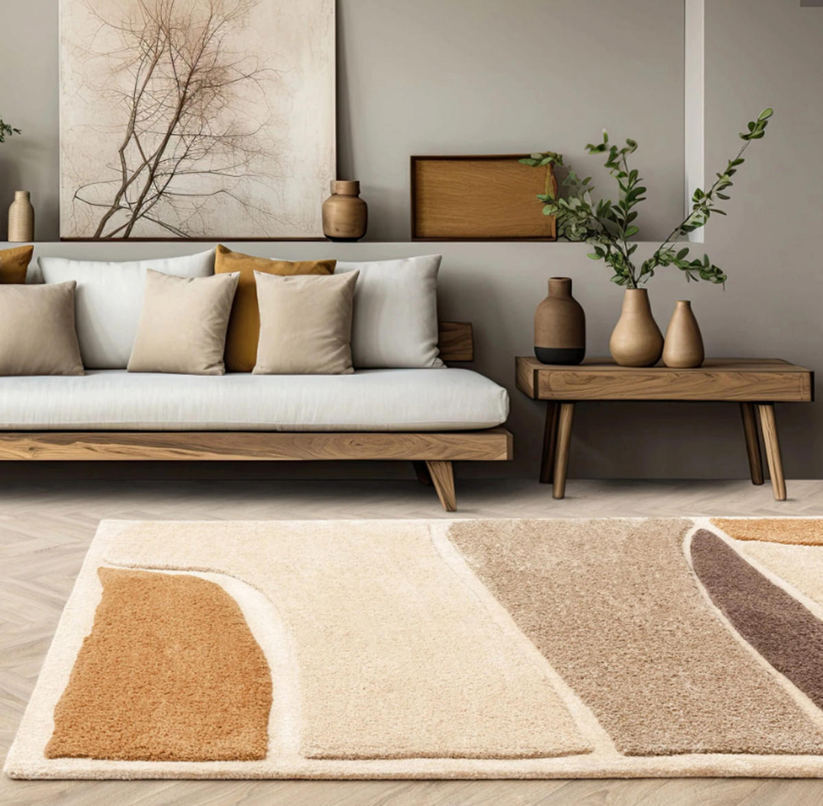 TEPPICH modern Wohn-/Schlafzimmer WELKIN Orange 120 x 170 cm - Orange, Textil (120/170cm) - Novatrend