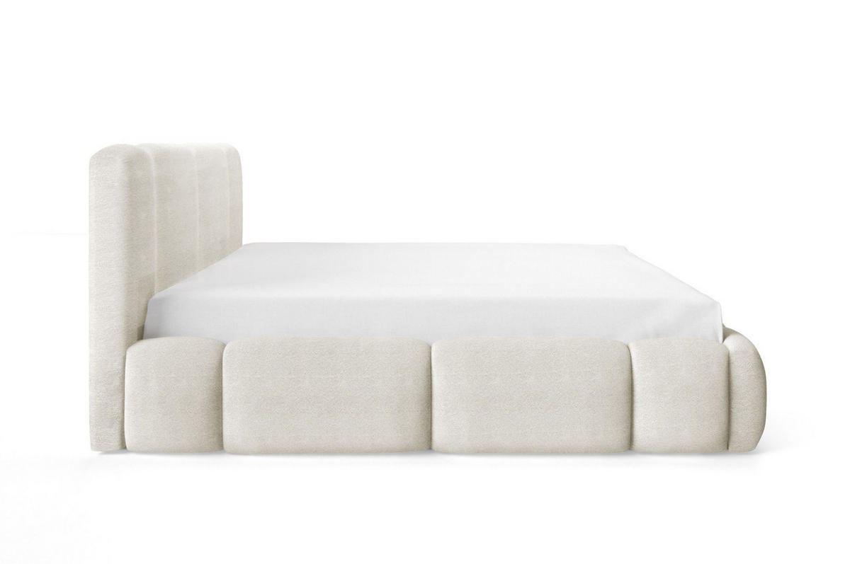 POLSTERBETT Springs Komplettset - Creme, Holzwerkstoff/Textil (120/200cm) - Fun Möbel