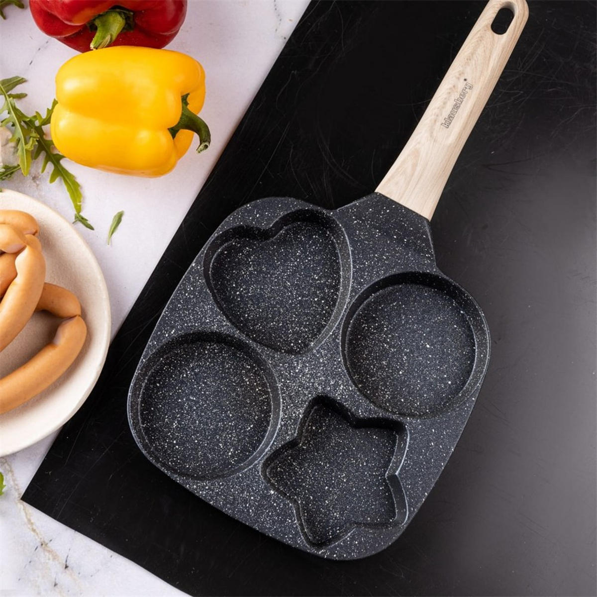 PFANNKUCHENPFANNE Schwarz 36/19/2.3 cm KB7807 - Schwarz, Metall (19cm) - Klausberg 