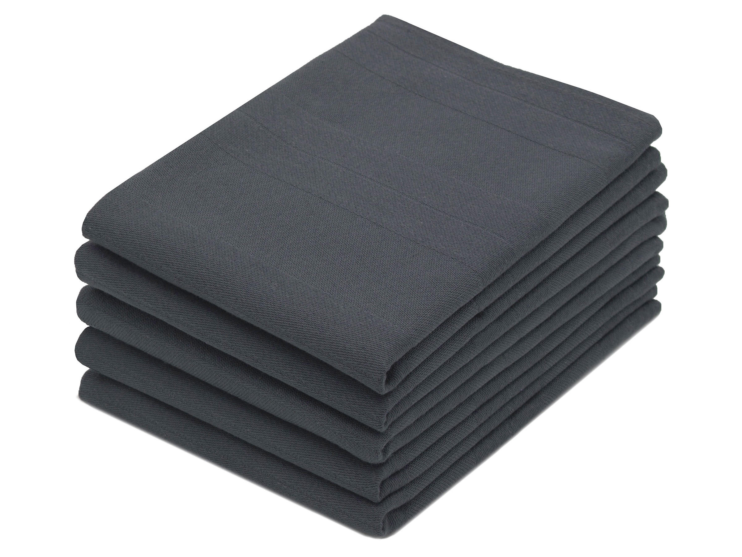 GESCHIRRTÜCHER, 5er-Set, 100% Baumwolle - Anthrazit, Textil (50/70cm) - Zollner