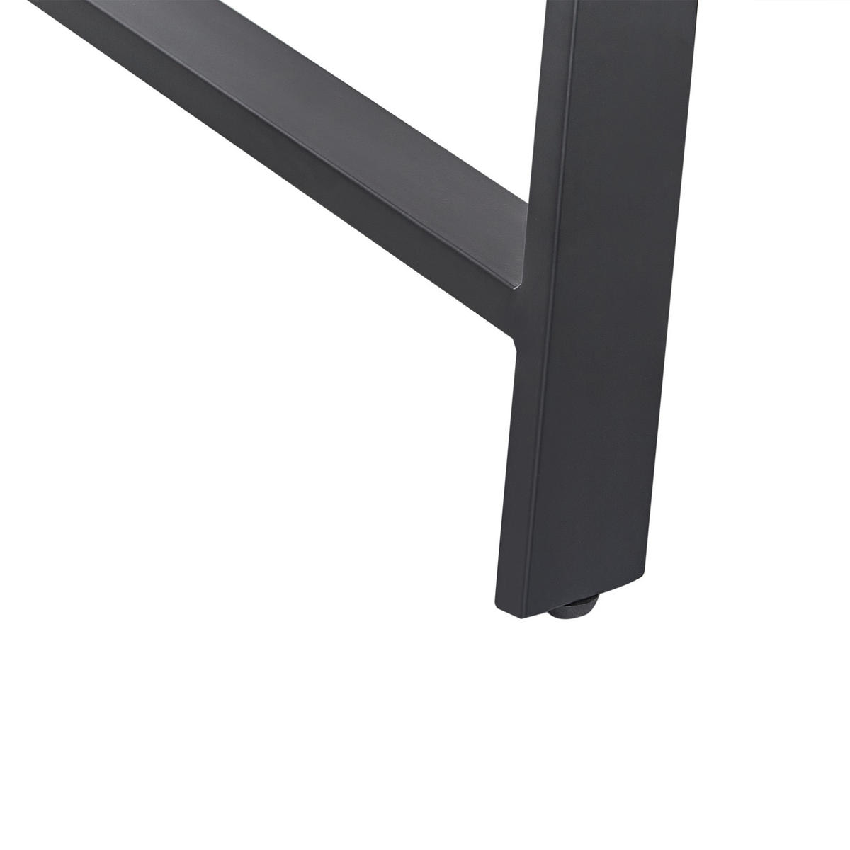 ESSTISCH 180/90 Dunkler Holzfarbton/Schwarz Warton - Dunkelbraun/Schwarz, Holz (180/90/74cm) - Beliani