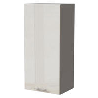 HÄNGESCHRANK Brerra W4/45 Grau / RAL 9001 creme Hochglanz 45 / 32,5 / 96cm - Creme/Grau, Holz/Holzwerkstoff (45/96/32.5cm) - Feldmann-Wohnen