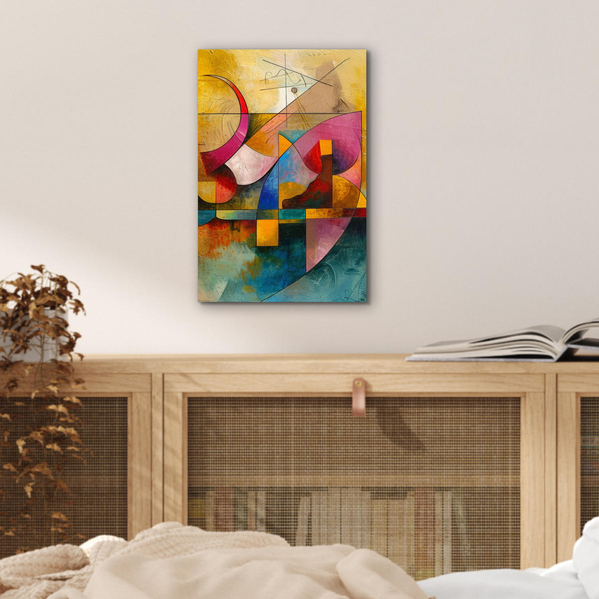 KOVOVÝ OBRAZ Umenie - abstraktné - moderné 20x30 cm - žltá, kov (20/30cm) - MuchoWow