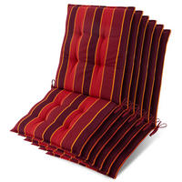 NIEDERLEHNER Sun-NL 105x50x8cm Rot-Gestreift (6tlg) - Rot, Textil (50/100cm) - Beautissu 