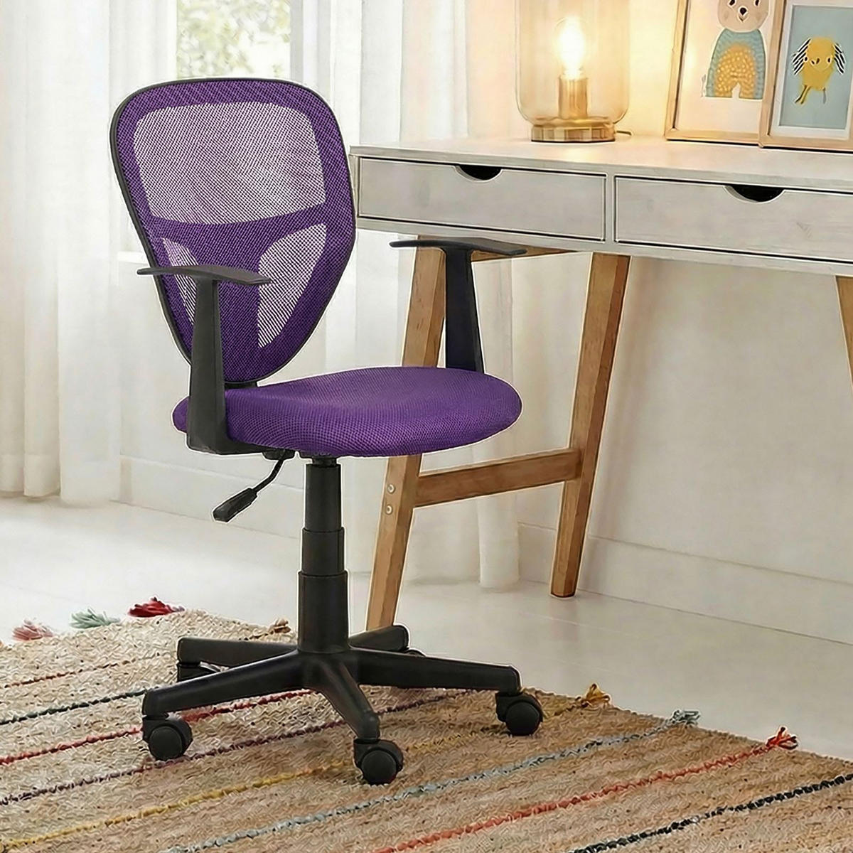 KINDERDREHSTUHL STUDIO - Lila, Textil (53/92/52cm) - IDIMEX