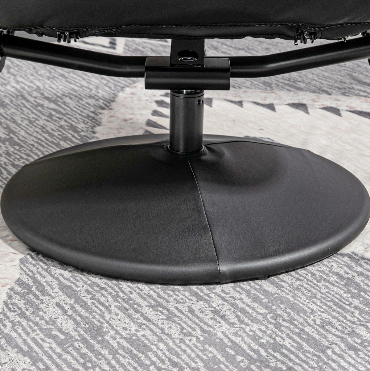 RELAXSESSEL 76/101/81 cm Schwarz aus Metall mit Liegefunktion - Schwarz, Metall (81/101/76cm) - OKMYHOME